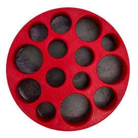 Alkan Round Magnetic Organiser for 3/8 Inch (10.0 mm) Sockets Space for 14 Inserts (Magnetic Holder)