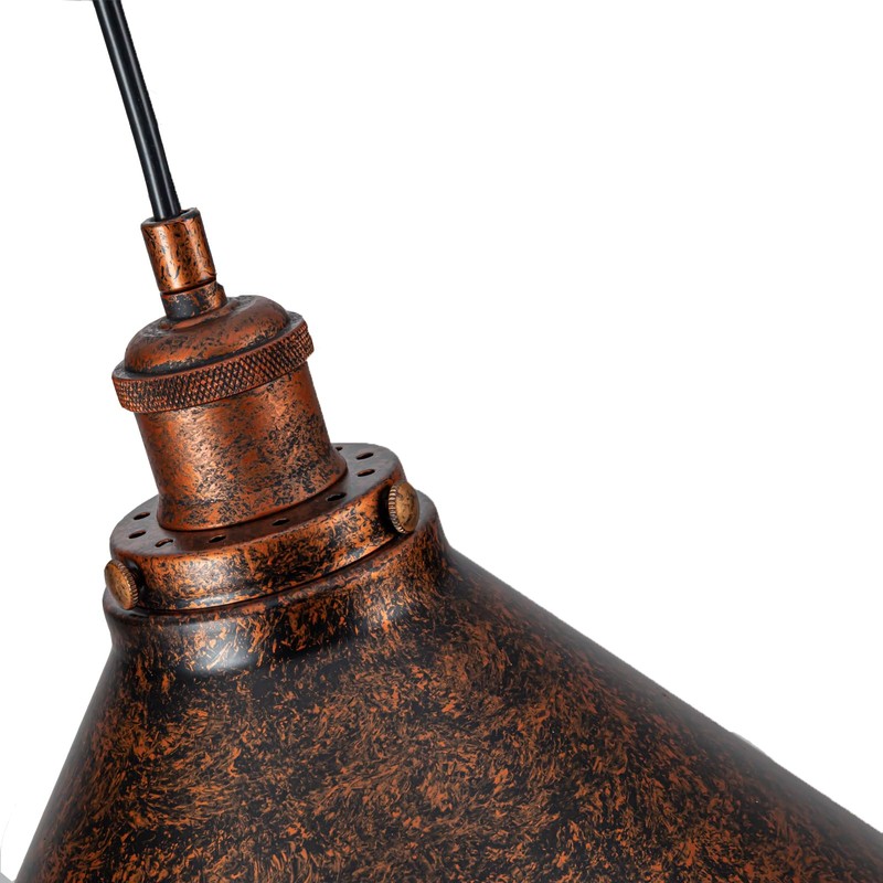 Lingkai 13.77" Farmhouse Pendant Light, Rustic Pendant Light Fixture Hanging