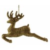DP Set Of 8 Gold Glitter Reindeer Christmas Tree Hanging