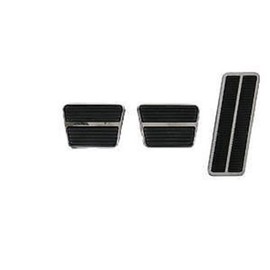 Classic Headquarters Corvette Clutch Brake & Gas Pedal Pad Set W/Stainless Steel Trim
