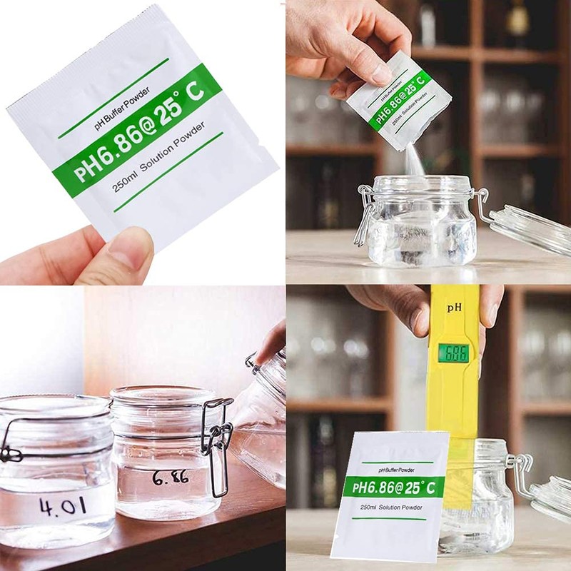 Nynelly pH Meter Buffer Solution Powder, 15 Pack