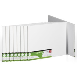 Daler-Rowney Simply. Canvas Panel, Super Bulk Pack 100% Cotton, Pre-Primed, 27 Pack, 16x20, White