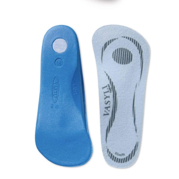Vasyli Custom Extended Slimfit Insoles, Medium, Ideal for Women's Shoes, Built-In Metatarsal Raise, Heat Moldable Insole, Reduced Rearfoot Angle, Corrective Metatarsal Alignment, Effective Pain Relief