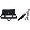 Rockville Rolling Bag 76 Key Keyboard Case w/Wheels+Trolley Handle+Large Pocket