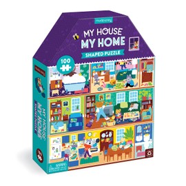 Mudpuppy My House My Home 100 Piece Shaped Scene Puzzle – Colorful and Fun Illustrations, Provides Hours of Puzzling Fun, Perfect for Ages 5-7, Puzzle Image Insert Included