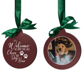 Personal Christmas Pendant with Own Picture - Christmas Tree Decoration for Dog Cat Favourite People - Christmas Baubles with Photo - Wooden Tree Decoration