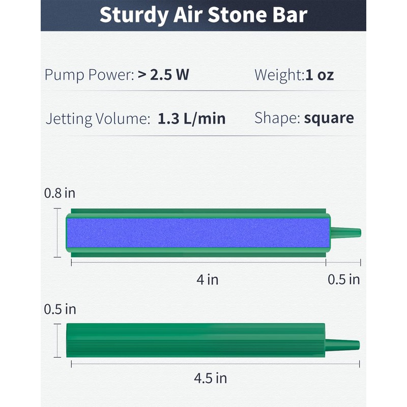 Pawfly Aquarium Air Stone Bar Bubbler 4 Inch, Fish Tank