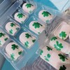 Glitter St. Patrick's Day Nails Short Short Square Fake Nails