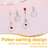 CPJJ 2 Pairs of Hypoallergenic Poker Earrings for Women, Girls,