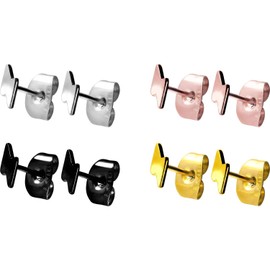 FILANGO 1 Pair of Surgical Steel Stud Earrings | Flash | Choice of Colours, Stainless Steel