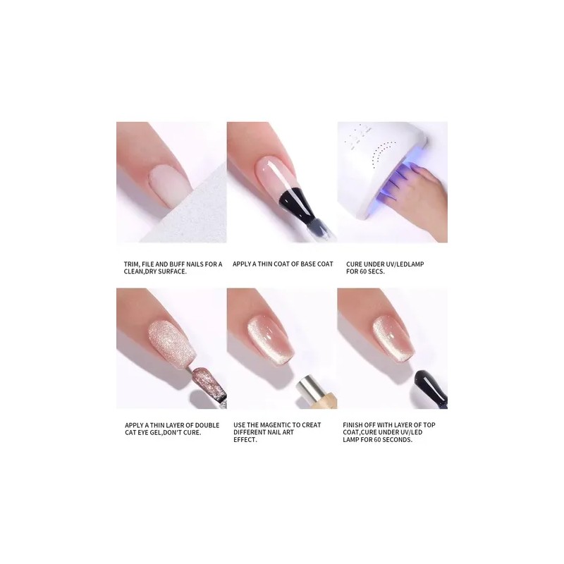 Xeijayi Light Pink Cat's Eye Gel Polish 11ml Pale Pink