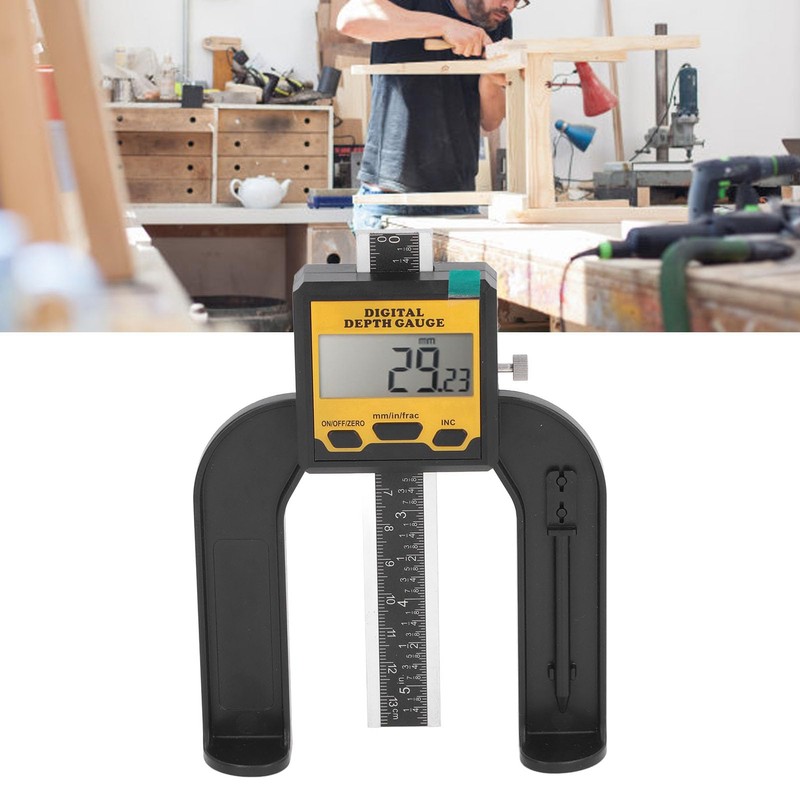 Depth Gauge with Magnetic Base, Digital Depth Gauge for Router