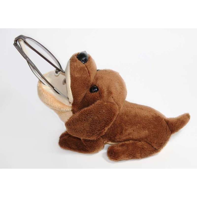 Animal Glasses Stand Miniature Duck Brown E-5