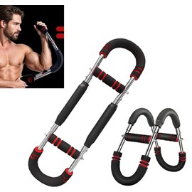 WNOEY Twister Arm Exerciser,Adjustable Spring Workout Bar, Forearm Triceps Chest Enhanced Exercise Strengthener,Portable Home Fitness Equipment