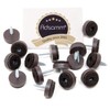 Adsamm Felt Furniture Sliders with Screws, Round, Brown - 16