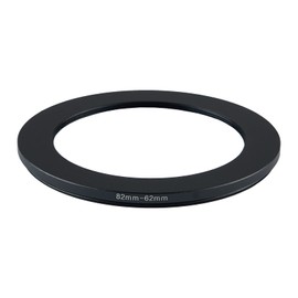 82mm Lens to 62mm Camera Lens Adapter 82mm to 62mm Step Down Ring Adapter Ring for All Brands of UV ND CPL, with Premium Lens Wiping Cloth 2 Pack (82mm-62mm)