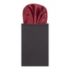 Plain Satin Solid Colour Classic Pre-Folded Round Pocket Square (Maroon)