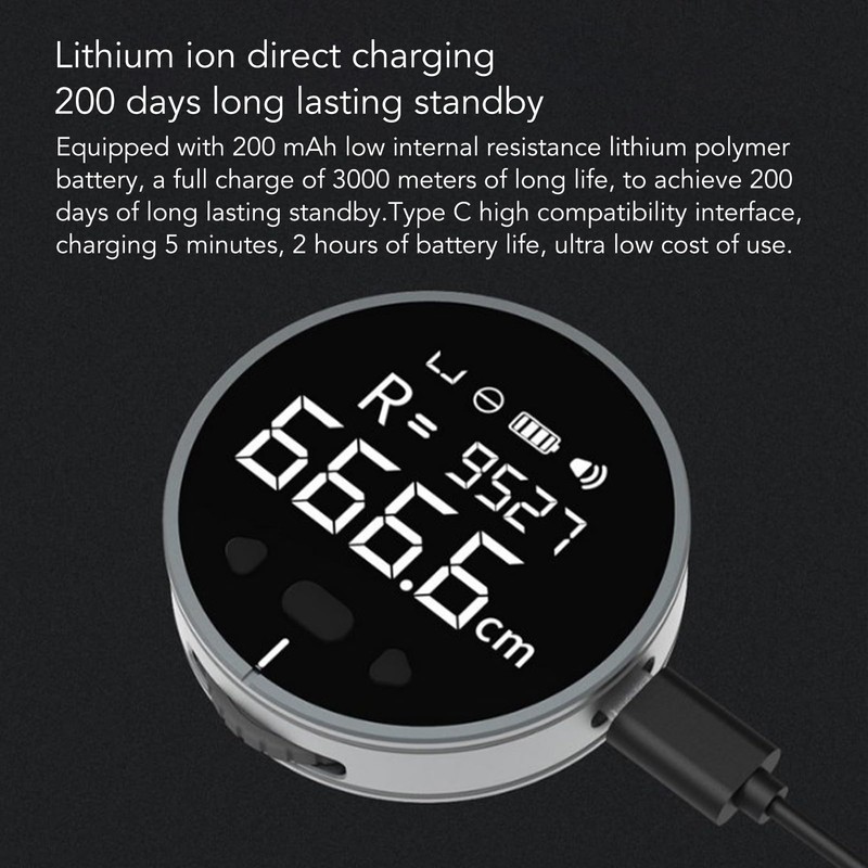 Digital Tape Measure, 328ft Electronic Rolling Ruler with 1.8inch LCD