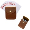 aolaso Leather Playing Card Case, Single Playing Cards, Deck Card