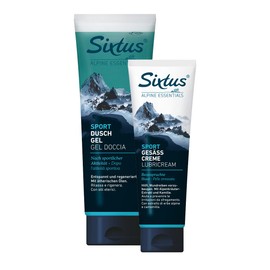 Sixtus Sport buttocks cream + sport shower gel for stressed skin, muscles and joints, 2 parts