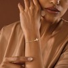 Viromy Cross Bracelets,14K Gold Plated Sideways Cross Bracelet for Women