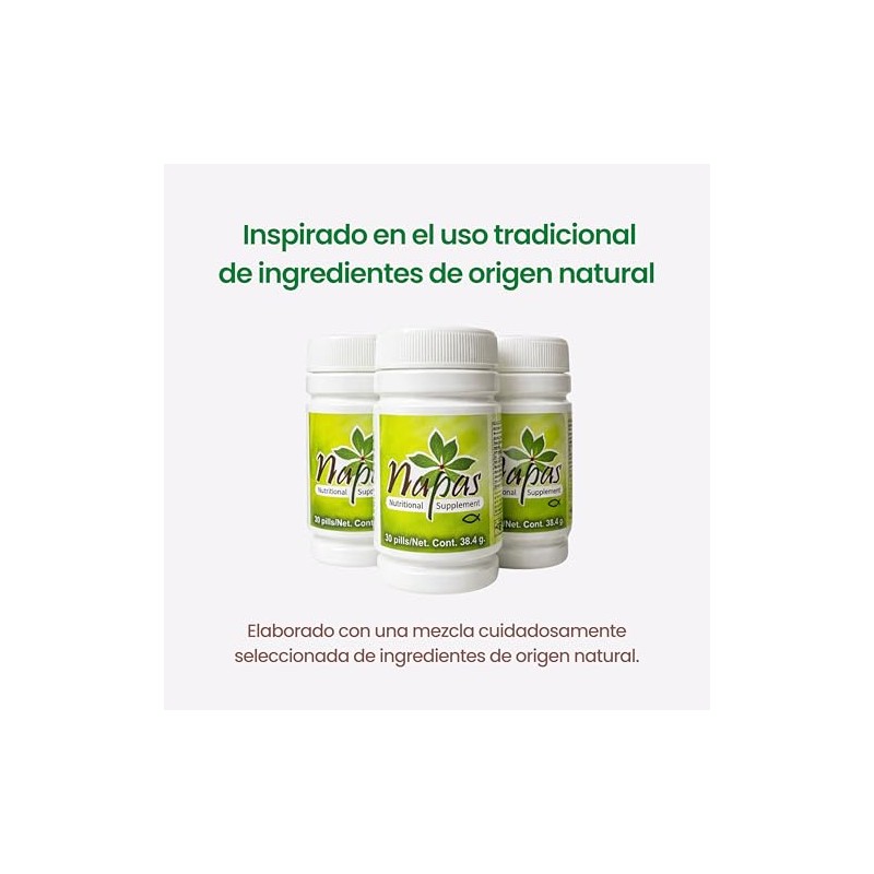 Napas Suplemento Alimenticio Origen Natural Apoyo Bienestar Digestivo Metabólico Complemento