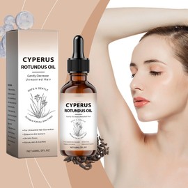 OUKPANE 2Pcs Cyperus Rotundus Oil, Natural Cyperus Rotundus Oil for Hair Removal, Moisturizes & Soothes The Skin, Reducing Body Hair Growth.