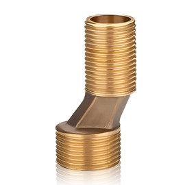 Nimomo S Connection Shower Fitting Adapter, 3/4 Inch x 1/2 Inch Male Thread S Adapter Shower Fitting with 8 mm Offset 65 mm Length, Brass Universal S Connection Eccentric Tap Connections Adapter