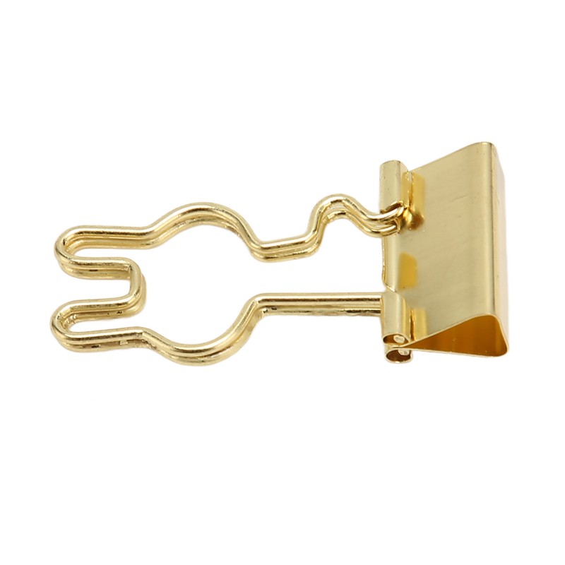 100Pcs Bunny Binder Clips Gold Cute Handle Durable Metal Multifunction
