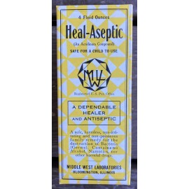 Heal-Aseptic Lot of 6 Heal-Aseptic Boxes New Old Stock-Blooming