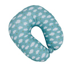 Bookishbunny U Shaped Micro Beads Microbead Neck Head Support Travel Pillow, 12"x12"x4" (Clouds)