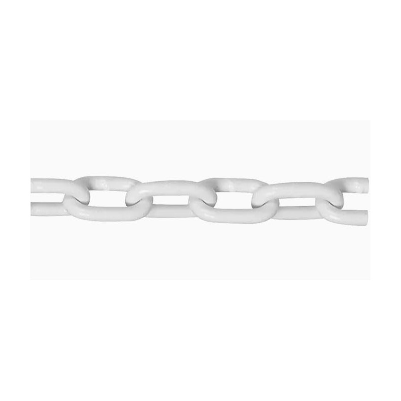 5/16” Proof Coil Weld Steel Chain, White Powder Coated After