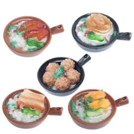 Hohopeti 5pcs Miniature Food Models Realistic Desktop Ornaments for Mini House Decoration for Photography Props Early Education Play and