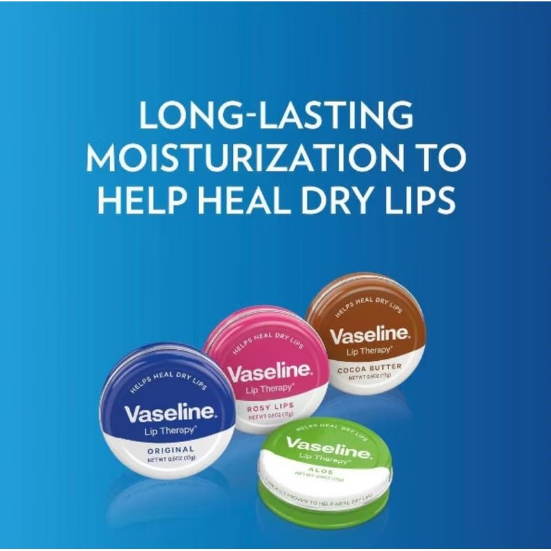 Vaseline Lip Therapy Lip Balm, Rosy Lips 0.6 oz (Pack