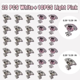 BAOYAALIN Virgin Mary Nail Charm Gold 10Pcs, 3D Alloy San Judas Nail Charms Shiny Zircon Nail Art Charms Alloy with Crystal Rhinestones for Acrylic Nails Art Decor-Gold (14.5 * 12mm)