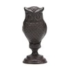 BRASSTAR Cast Iron Owl Statue with Base Smooth Details Garden