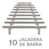 H&G Jaladera En Barra Moderna Paq De 10 Acero Inox