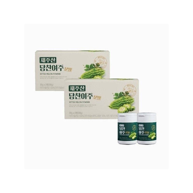 Jeju sweet bitter melon powder, 2 boxes, 4 cans of