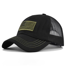 Waldeal American Flag Star Trucker Hat for Men Women Summer Adjustable Outdoor Mesh Baseball Caps Navy