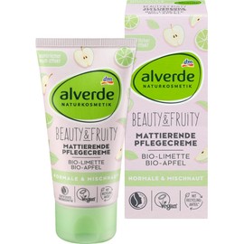 Alverde Natural Cosmetics Beauty & Fruity Day Cream - Matte Care Cream with Organic Lime and Organic Apple, 50 ml