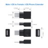 EMATETEK Upgrade i-Phone Extender Adapter Connector. 2PCS i-Phone Extension Adapter