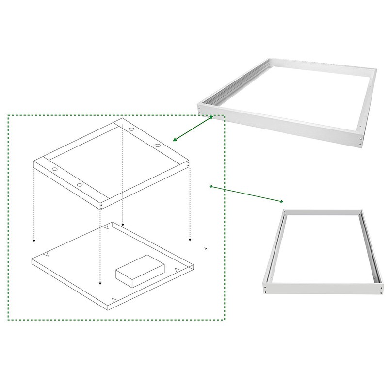 LED FANTASY Frame for Surface Mount LED Panel Light (2x2