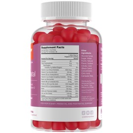 Zahler - Womens Prenatal Gummies - Grape Flavor - Prenatal Vitamins for Women with Folic Acid - Vegetarian & Kosher Pregnancy Vitamins - Womens Prenatal Multivitamin with A C D3 E B6 B12-60 Count