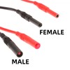 MELIFE 2PCS Meter Test Lead Extension Male to Female Connector,