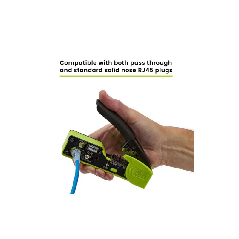trueCABLE Crimp Tool for Pass Through RJ45 All-in-One Ethernet Tool: