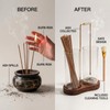 Starfa Wooden Incense Holder, 2 in 1 Burner with Long