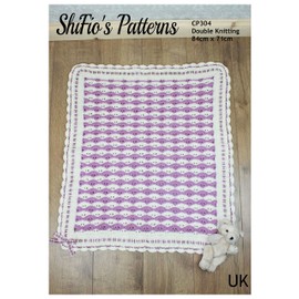 Crochet Pattern For Highland Heather Baby Blanket, Made in Double Knitting, baby blanket pattern, UK Terminology, CP304