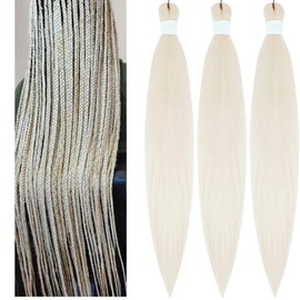 Leticia Blonde White 30 Inch Braiding Hair Prestretched Braiding Hair Extensions