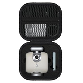 LOMONEH Camera Case for XbotGo Chameleon - Custom-Cut Foam, Shockproof/Waterproof/Dustproof, Mesh Pocket & Ergonomic Handle (Case Only), BLACK