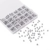 Cheriswelry Acrylic Cube Alphabet Beads White Black Cubic A-Z Letter